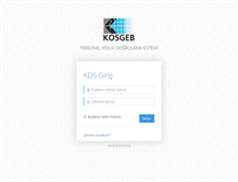 Tablet Screenshot of kds.kosgeb.gov.tr